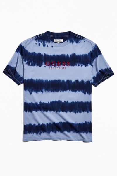 guess tie dye stripe tee