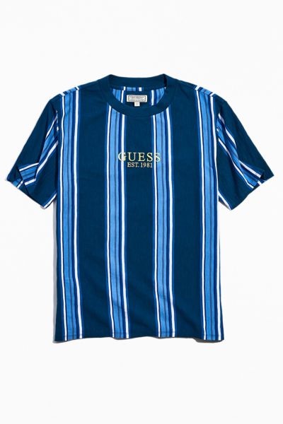 guess men's striped tee