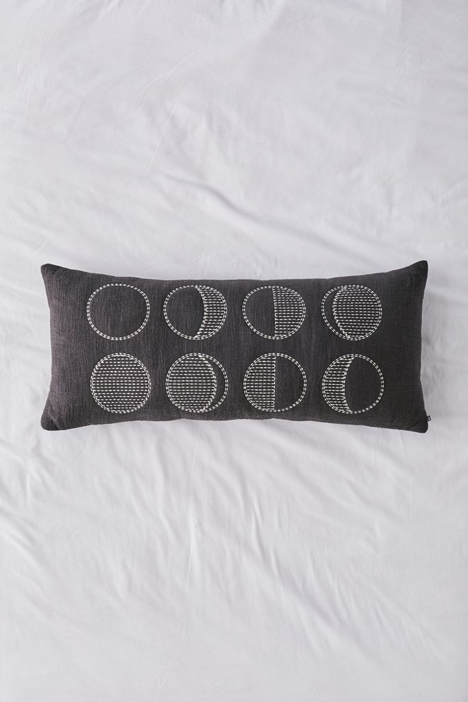 Moon Phase Embroidered Bolster Pillow Urban Outfitters