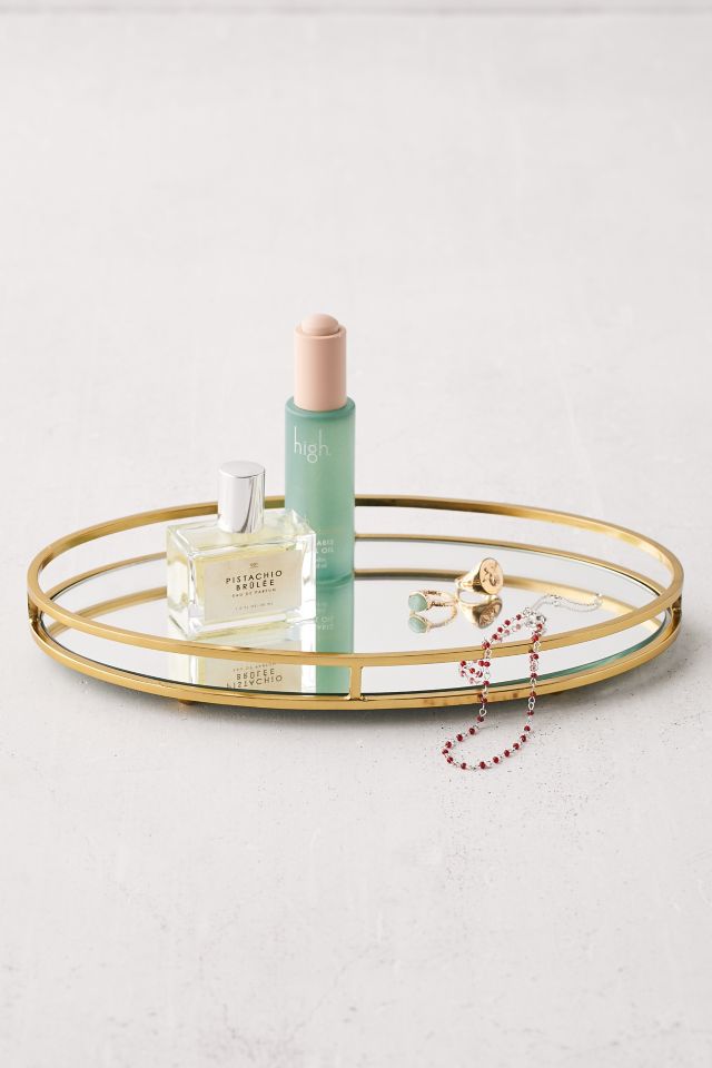 Kayla Oval Mirrored Tray Urban Outfitters Canada