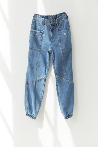 high waisted jean joggers