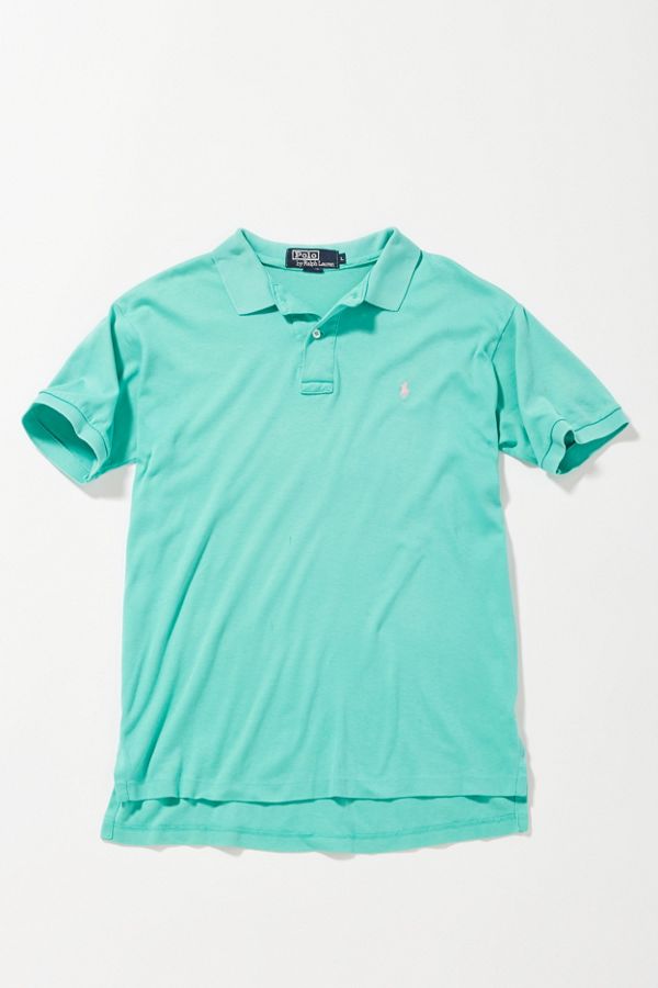 Vintage Polo Ralph Lauren Turquoise Polo Shirt | Urban Outfitters