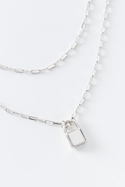 Modern Lock Layer Necklace | Urban Outfitters Canada