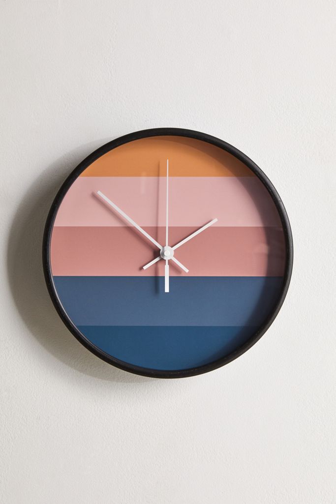 Retro Sunset Wall Clock Urban Outfitters
