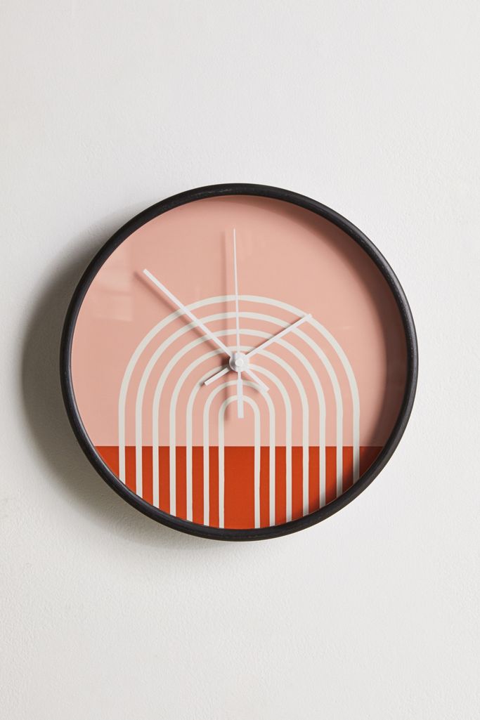 Terracotta Pastel Wall Clock Urban Outfitters