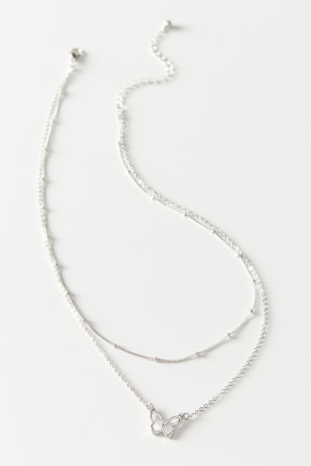 Download Delicate Butterfly Layer Necklace Urban Outfitters Canada