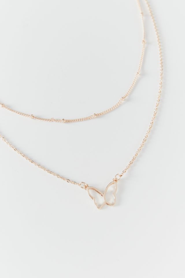 Download Delicate Butterfly Layer Necklace Urban Outfitters