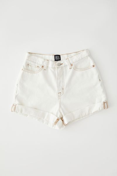 white mom jean shorts