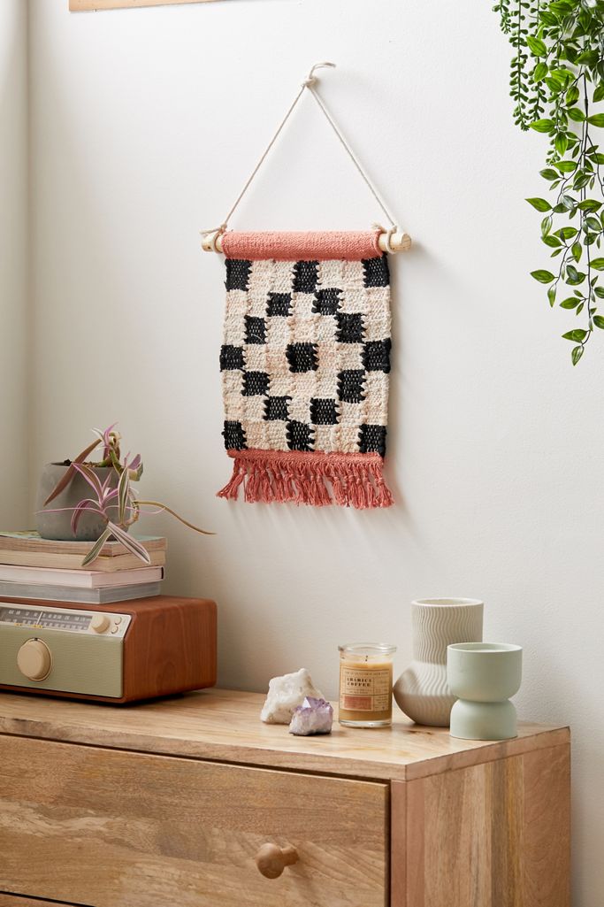 Woven Checkerboard Wall Hanging Urban Outfitters Canada