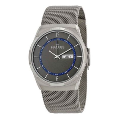 Skagen Melbye Grey Dial Stainless Steel Mesh Men's Watch SKW6078