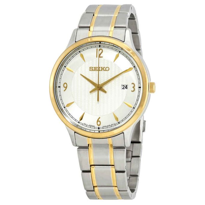 Seiko Classic Silver Dial Two-tone Men's Watch SGEH82P1 | Urban Outfitters