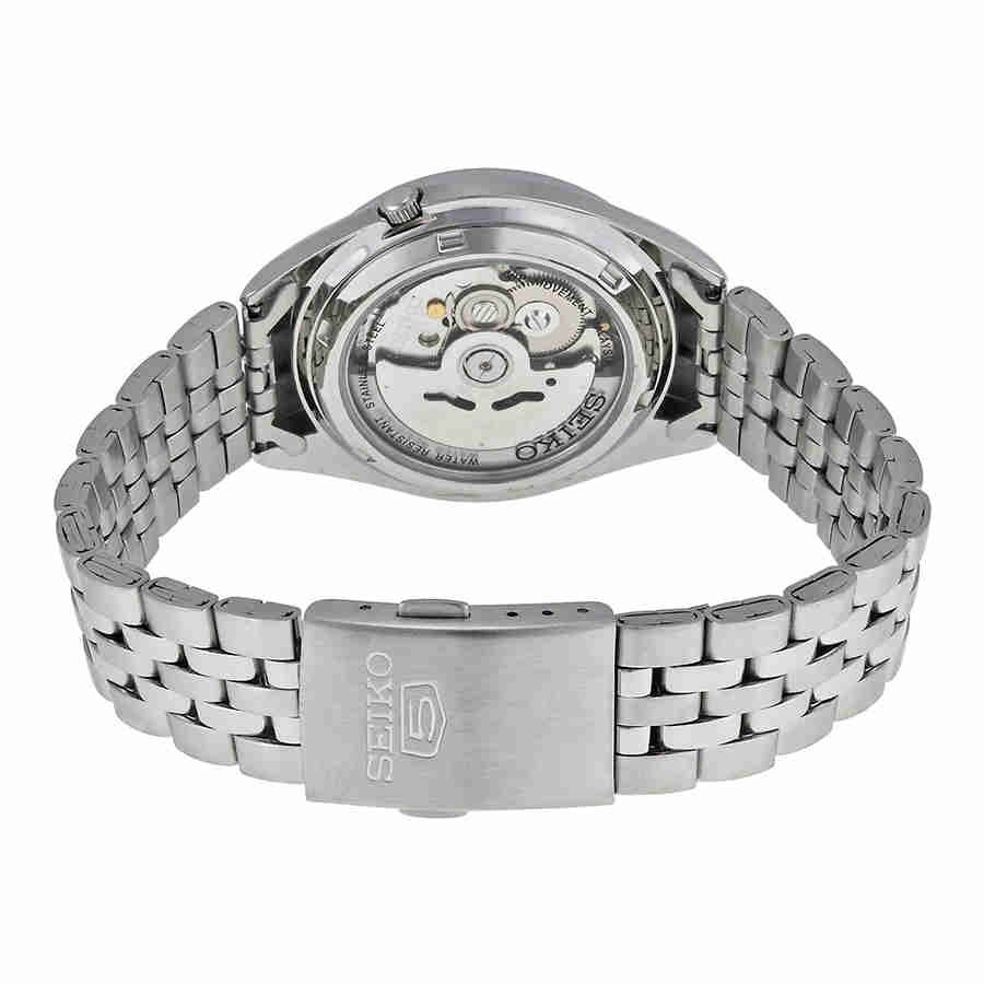 Slide View: 3: Seiko 5 Silver Dial Stainless Steel Men's Watch SNKL17