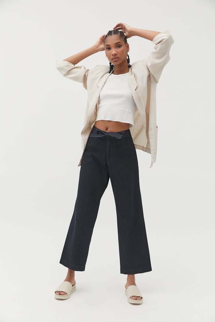 Urban Renewal Remnants Tie-Front Denim Pant | Urban Outfitters