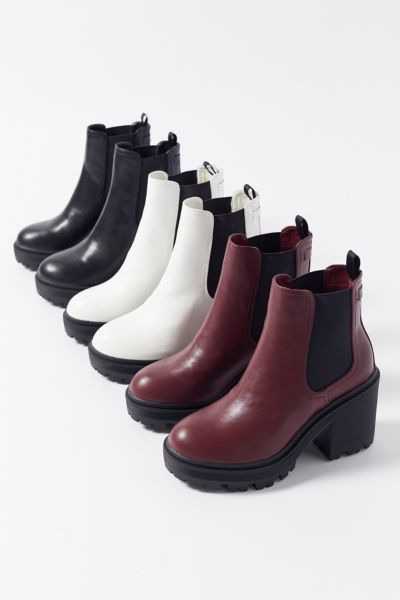 maroon chelsea boots