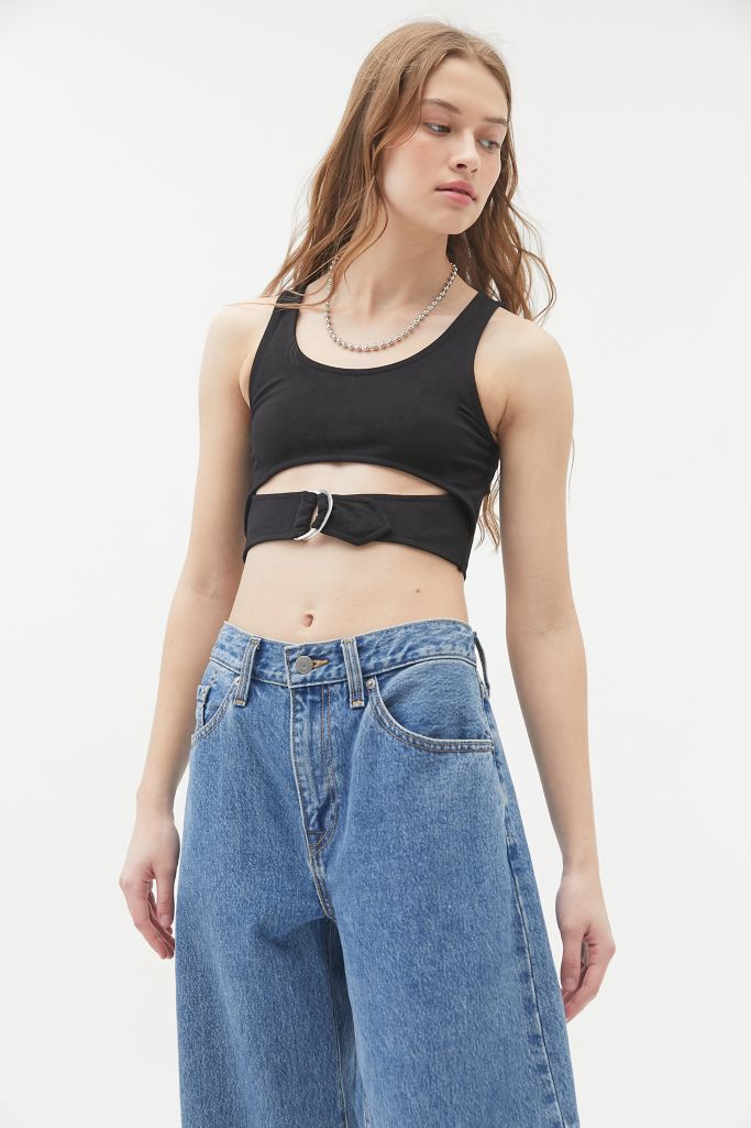 UO Belted Cropped Tank Top | Urban Outfitters