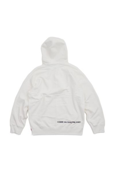 cdg white hoodie