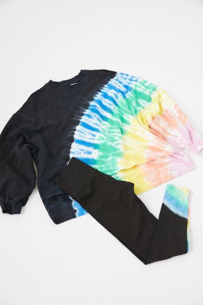 electric and rose tie dye sweatshirt