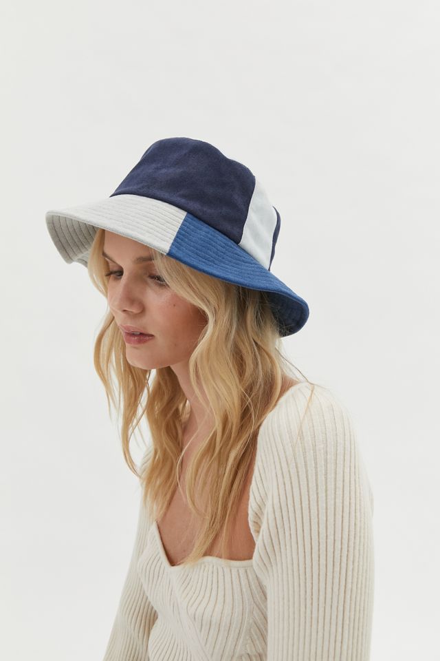 Arlo Suede Patchwork Bucket Hat Urban Outfitters
