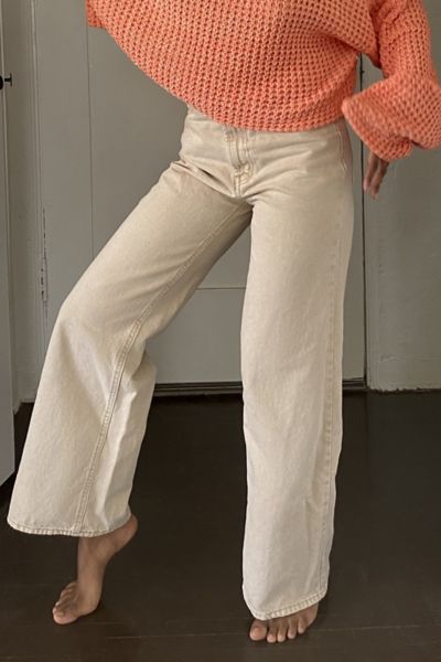 khaki wide leg jeans