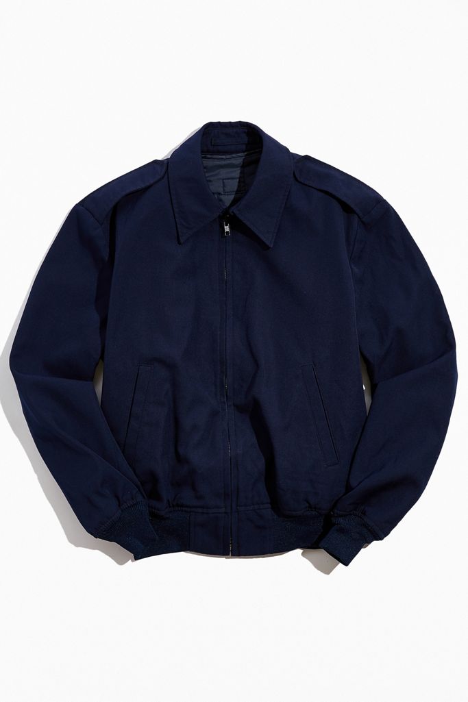 Vintage Lightweight Navy Harrington Jacket Urban Outfitters