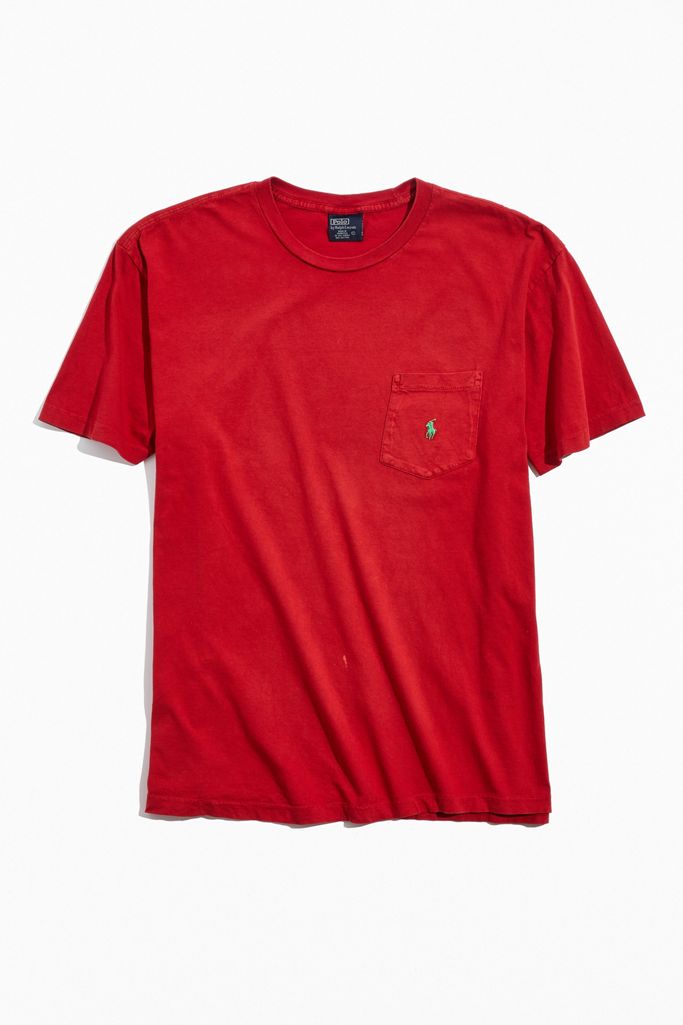 Vintage Polo Ralph Lauren Red Pocket Tee | Urban Outfitters Canada