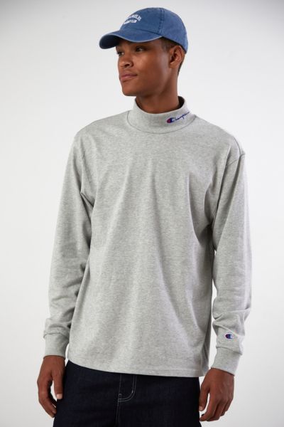 champion heavyweight mock neck long sleeve tee