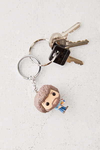 bob ross pop keychain