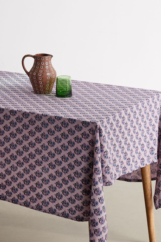 Overdyed Block Print Tablecloth Urban Outfitters