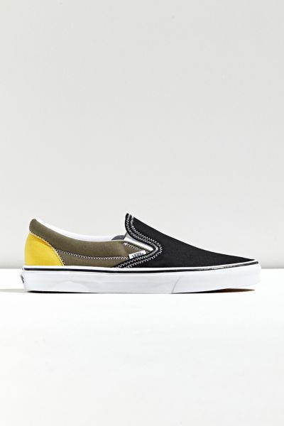 color block vans slip ons