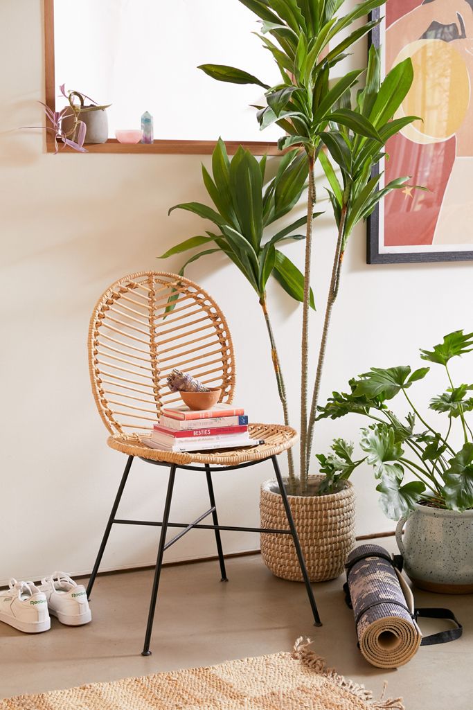 Chevron Rattan Chair Urban Outfitters