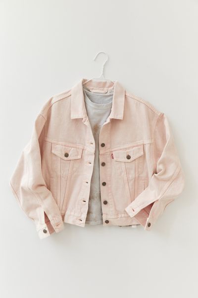 levi pink denim jacket