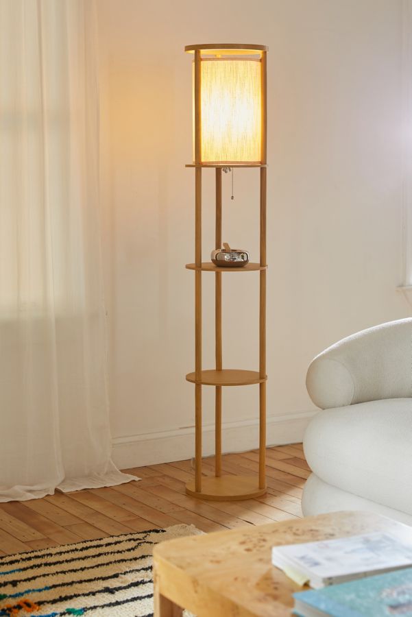 Slide View: 1: Stewart Shelf Floor Lamp