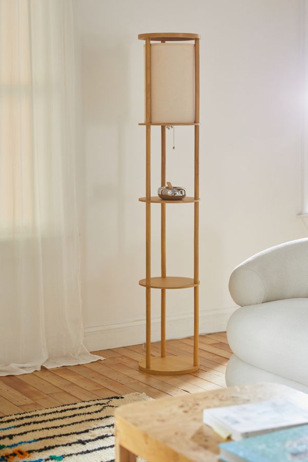 Slide View: 2: Stewart Shelf Floor Lamp