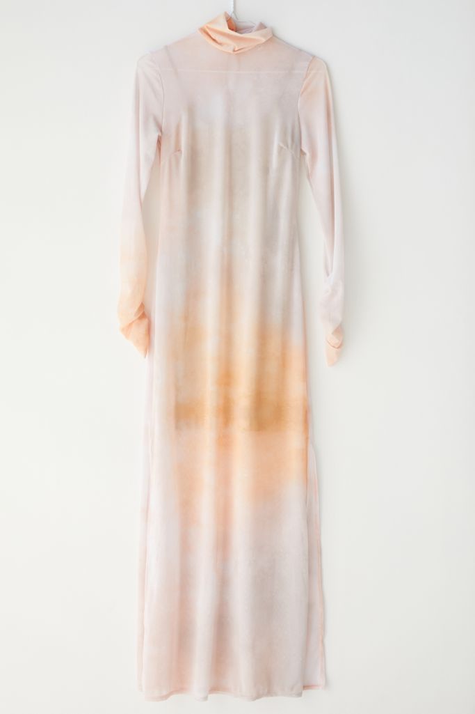 Le Meme Jenna Tie Dye Mesh Midi Dress Urban Outfitters