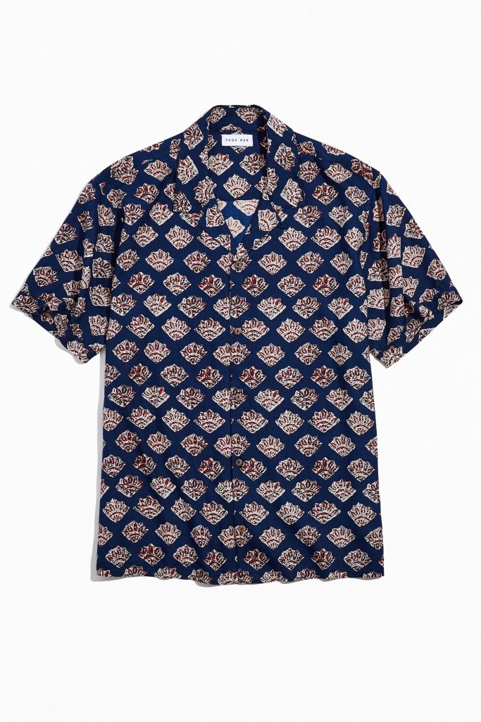 Raga Man Printed Short Sleeve Button-Down Shirt | Urban Outfitters