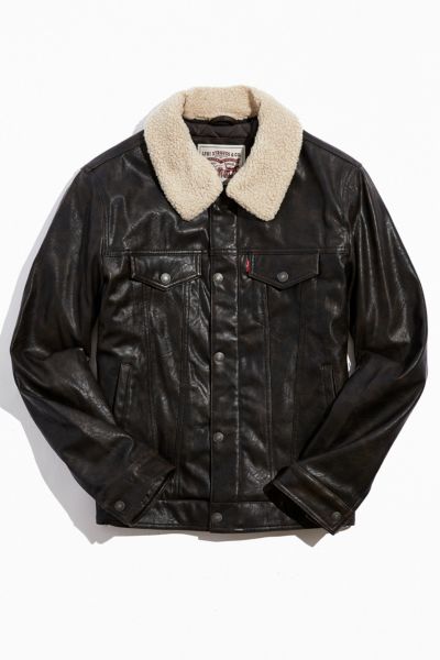 levis leather trucker