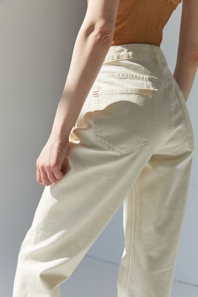 cream high waisted jeans