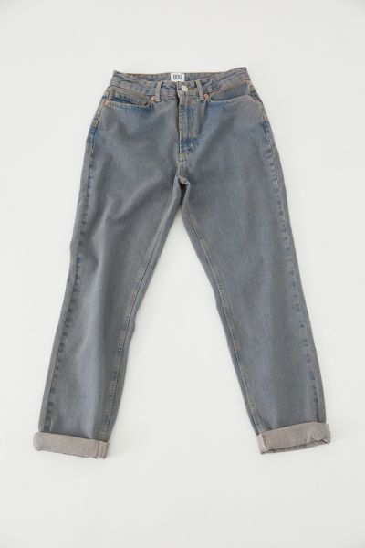 purple high waisted jeans