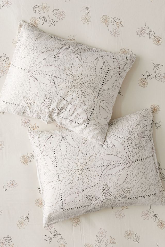 Anka Sketch Floral Sham Set Urban Outfitters