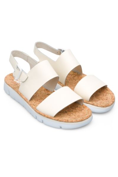 2 strap tan sandals