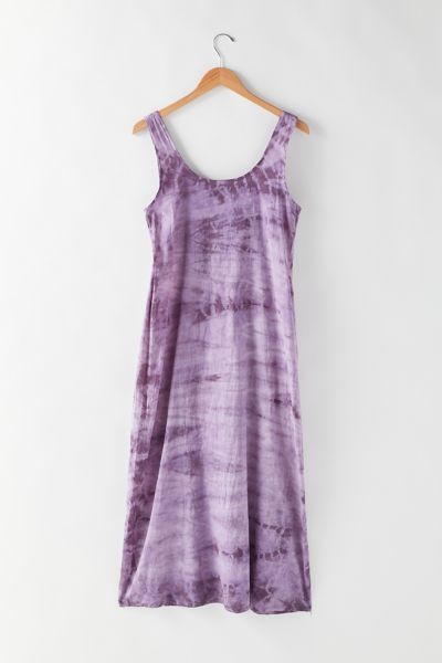 purple tie dye maxi dress