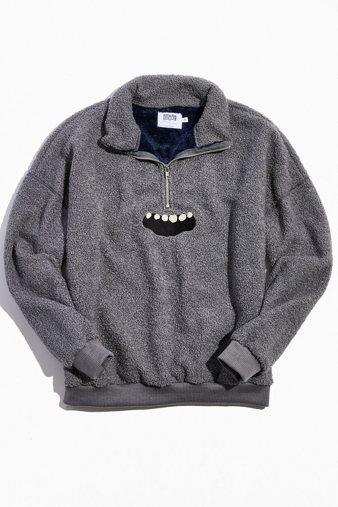 The Art Of Scribble Face QuarterZip Sweatshirt Urban Outfitters
