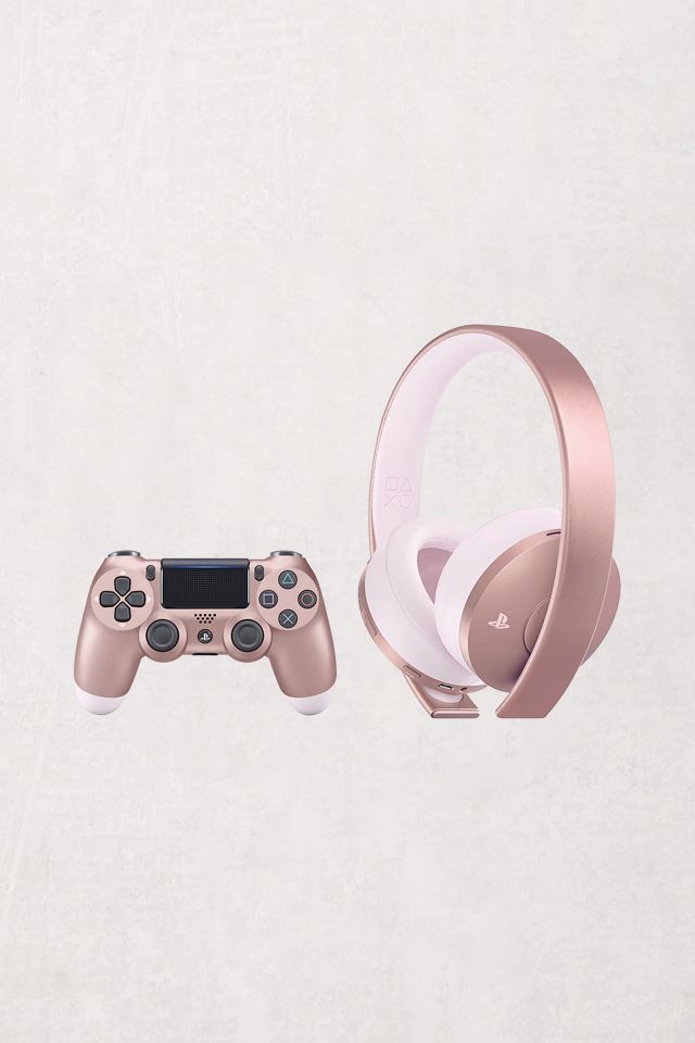 PlayStation 4 Rose Gold DualShock 4 Wireless Controller And Headset