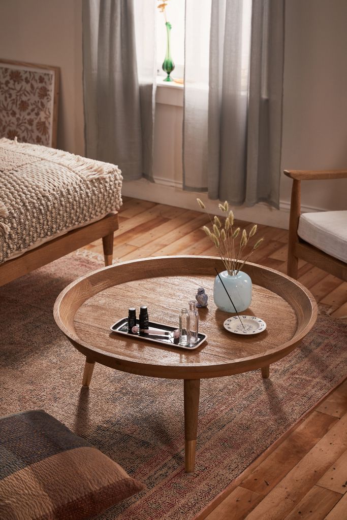 Positively Obsessed With This Urban Outfitters Round Wood Coffee Table Ad Round Coffee Table Modern Coffee Table Coffee Table Wood