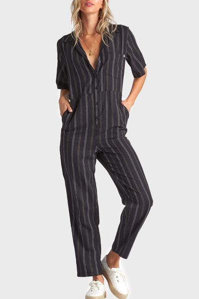 billabong striped jumpsuit