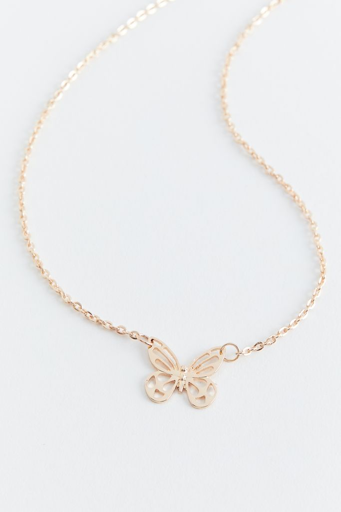Brit Butterfly Pendant Necklace Urban Outfitters