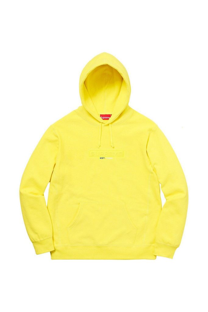 Supreme Embossed Logo Hooded Sweatshirt (Ss18) | Urban Outfitters