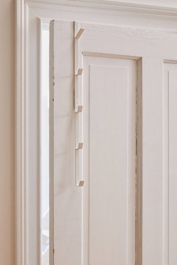 Slide View: 2: Modern Vertical Over-The-Door Hook Rack