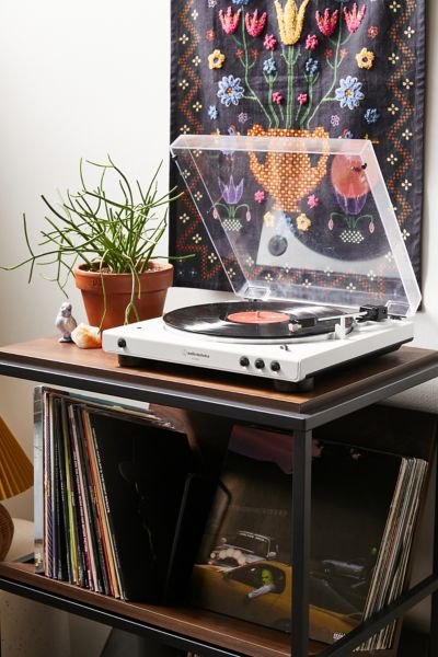 white bluetooth record player