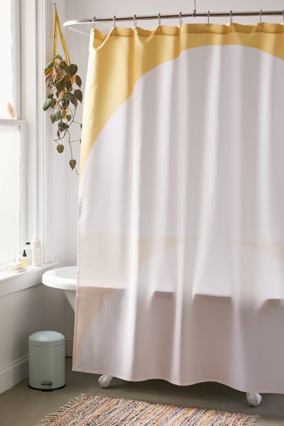 geometric shower curtain